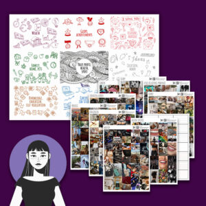 Dream Map for women with stickers (Women's Vision Board Kit)